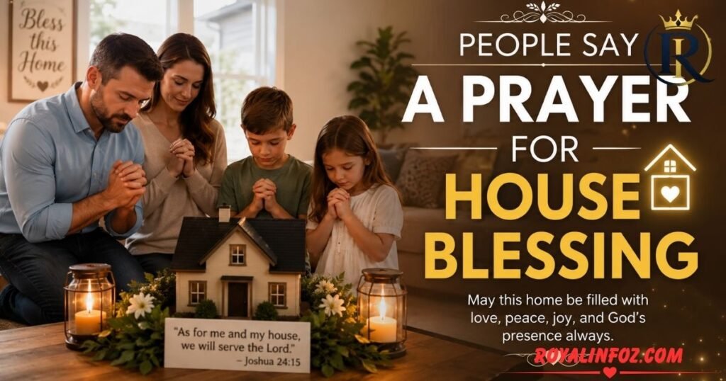 People Say a Prayer for House Blessing